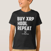 XRP Crypto Cryptocurrency koopt de Herhaling van h T-shirt (Voorkant)