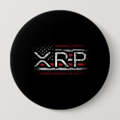 XRP Crypto Currency Cryptocurrency Amerikaanse vla Ronde Button 4,0 Cm (Voorkant)