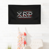 XRP Crypto Currency Cryptocurrency Amerikaanse vla Spandoek (Insitu)
