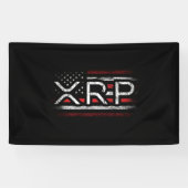 XRP Crypto Currency Cryptocurrency Amerikaanse vla Spandoek (Horizontaal)