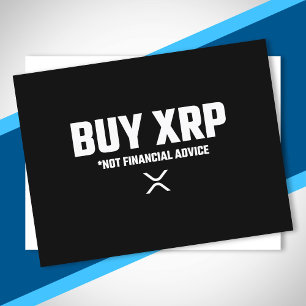 XRP Crypto Meme Not Financial Advice Disclaimer Briefkaart