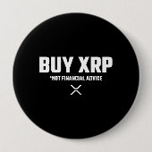 XRP Crypto Meme Not Financial Advice Disclaimer Ronde Button 4,0 Cm (Voorkant)
