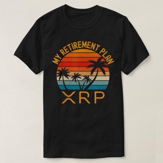 XRP Crypto Merchandise Mijn Pensioenplan 2 T-shirt (Design voorkant)