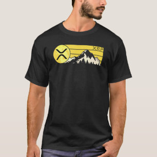 XRP Crypto Moon Mountain XRP Cryptocurrency T-shirt
