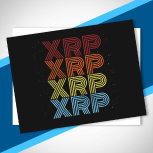 XRP Crypto Retro  Cryptocurrency-thema Briefkaart