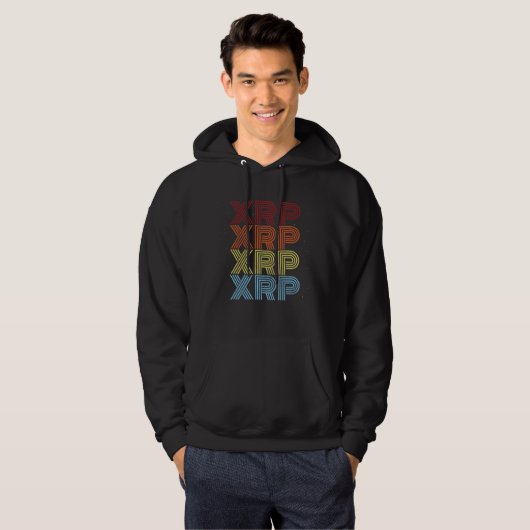 XRP Crypto Retro Cryptocurrency-thema Hoodie (Voorkant volledig)