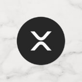 XRP Crypto Valuta Zwart en Wit Tafel Confetti (Kleine voorkant)
