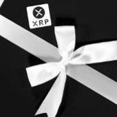 XRP Crypto-valuta zwart en wit Vierkante Sticker
