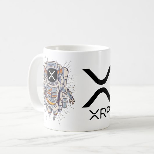 XRP cryptocurrency Astronaut Koffiemok (Voorkant links)