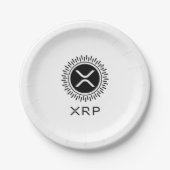XRP Cryptocurrency Crypto Decorative Circle Logo Papieren Bordje (Voorkant)