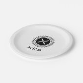 XRP Cryptocurrency Crypto Decorative Circle Logo Papieren Bordje (Gekanteld)