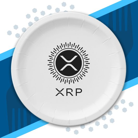XRP Cryptocurrency Crypto Decorative Circle Logo Papieren Bordje