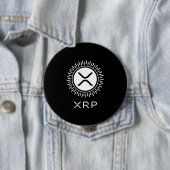 XRP Cryptocurrency Crypto Decorative Circle Logo Ronde Button 4,0 Cm (In situ)
