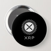 XRP Cryptocurrency Crypto Decorative Circle Logo Ronde Button 4,0 Cm (Voorkant /achterkant)