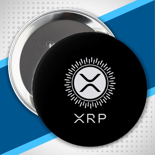 XRP Cryptocurrency Crypto Decorative Circle Logo Ronde Button 4,0 Cm