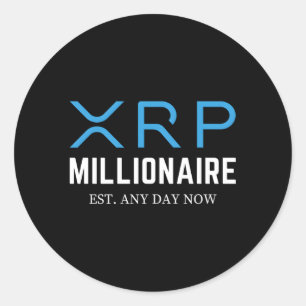 XRP Cryptocurrency Millionaire Ronde Sticker