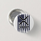 XRP Cryptocurrency Verenigde Staten Amerikaans Ronde Button 3,2 Cm (Voorkant /achterkant)