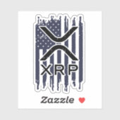 XRP Cryptocurrency Verenigde Staten Amerikaans Sticker (Vel)