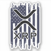 XRP Cryptocurrency Verenigde Staten Amerikaans Sticker (Voorkant)