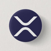XRP cryptocurrency - XRP Ronde Button 3,2 Cm (Voorkant)