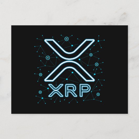 XRP Cryptocurrency XRPL Blockchain Crypto Stars Briefkaart (Voorkant)