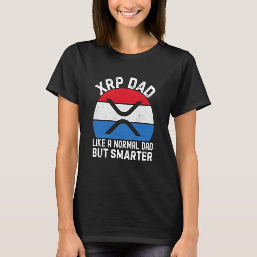 XRP Dad Crypto Merchandise Definition Flag T-shirt (Voorkant)