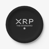 XRP de StandaardCryptoMeme Cryptocurrency van het  Papieren Bordje (Voorkant)