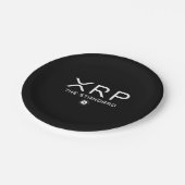 XRP de StandaardCryptoMeme Cryptocurrency van het  Papieren Bordje (Gekanteld)