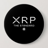 XRP de StandaardCryptoMeme Cryptocurrency van het  Ronde Button 4,0 Cm (Voorkant)