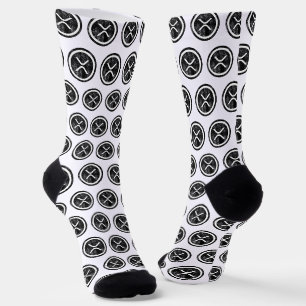 XRP Geschaafde Zwarte Coin Logo Soks Sokken