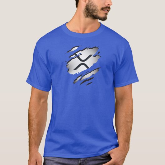 XRP Gescheurde Afbeelding met Logo Onthulling Eron T-shirt (Voorkant)