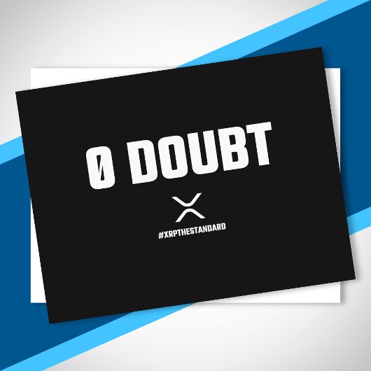 XRP het Meme Crypto Cryptocurrency 0 Doubt Citaat Briefkaart