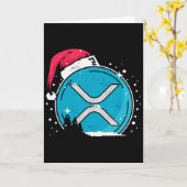 Xrp Kerstmuts Moonshot Ripple Crypto Merch Voor Kaart (Gele Bloem)
