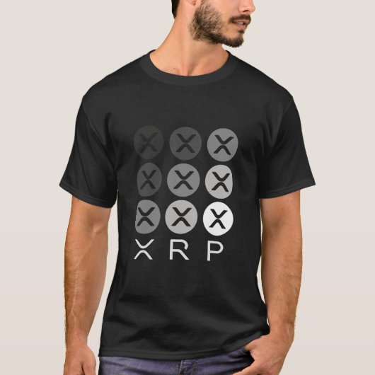 XRP Logo Crypto Grid T-shirt (Voorkant)