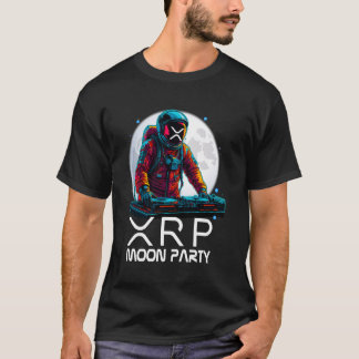 xrp maanfeest astronaut discjockey vriend vriendin t-shirt