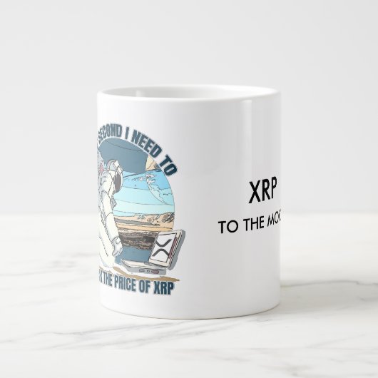 XRP naar de maan Astronaut - XRP RIPPLE Grote Koffiekop (Voorkant)