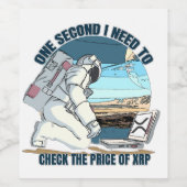 XRP naar de maan Astronaut - XRP RIPPLE  Wijn Etiket (Enkel label)