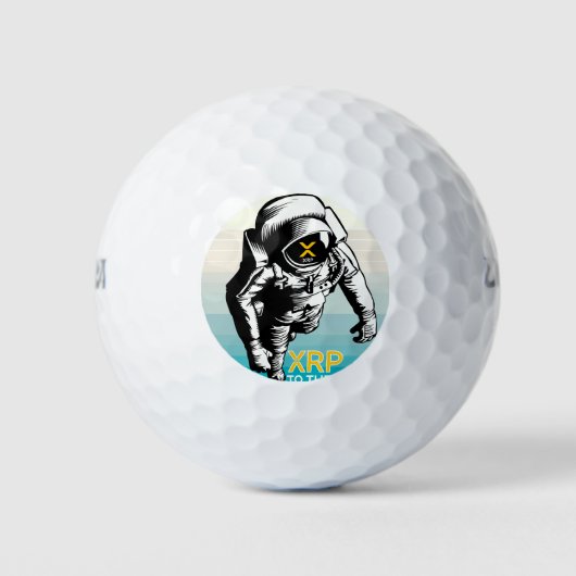 XRP NAAR DE MAAN - XRP cryptocurrency Golfballen (Voorkant)