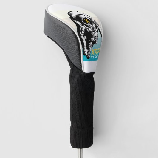 XRP NAAR DE MAAN - XRP cryptocurrency Golfheadcover (Schuin)