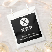 XRP Party Zwart-wit Crypto-valuta Bedankzakje (Geknipt)