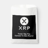 XRP Party Zwart-wit Crypto-valuta Bedankzakje (Voorkant)