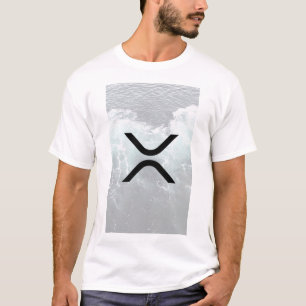 xrp, rimpelkleurig, wit logo shirt