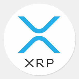 XRP Ripple Blauw & Zwart Logo   STICKERS