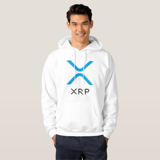 XRP ripple Blue en Black Logo | Hoodie (Voorkant volledig)