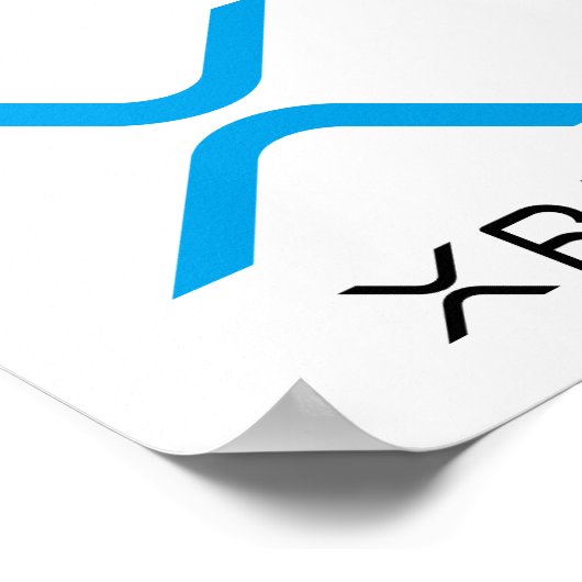 XRP ripple Blue en Black Logo | POSTER (Hoek)