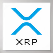 XRP ripple Blue en Black Logo | POSTER (Voorkant)