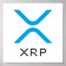 XRP ripple Blue en Black Logo | POSTER