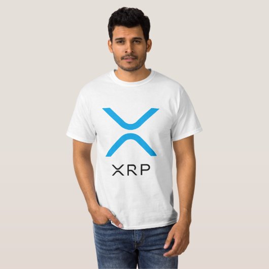 XRP ripple Blue en Black Logo | Shirt waarde (Voorkant volledig)