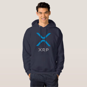 XRP ripple Blue en White Logo   Hoodie