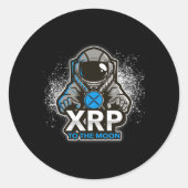 XRP Ripple Cryptocurrency Ronde Sticker (Voorkant)